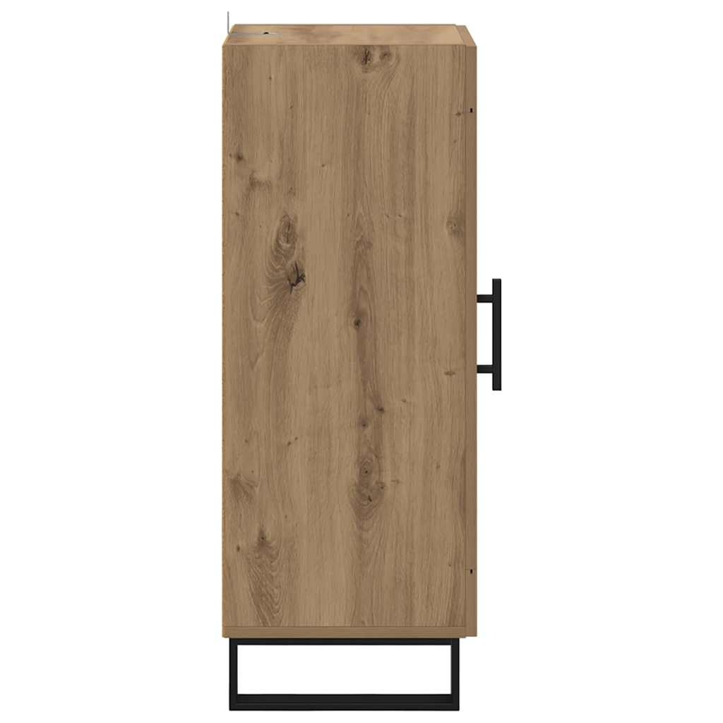 vidaXL Sideboard Artisan-Eiche 34,5 x 34 x 90 cm Verbundholz und Eisen