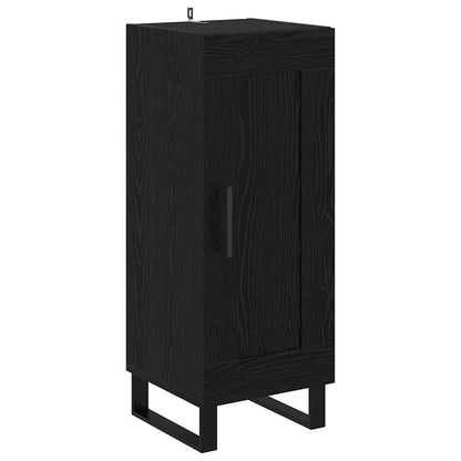 vidaXL Sideboard Schwarz Eichen-Optik 34,5 x 34 x 90 cm