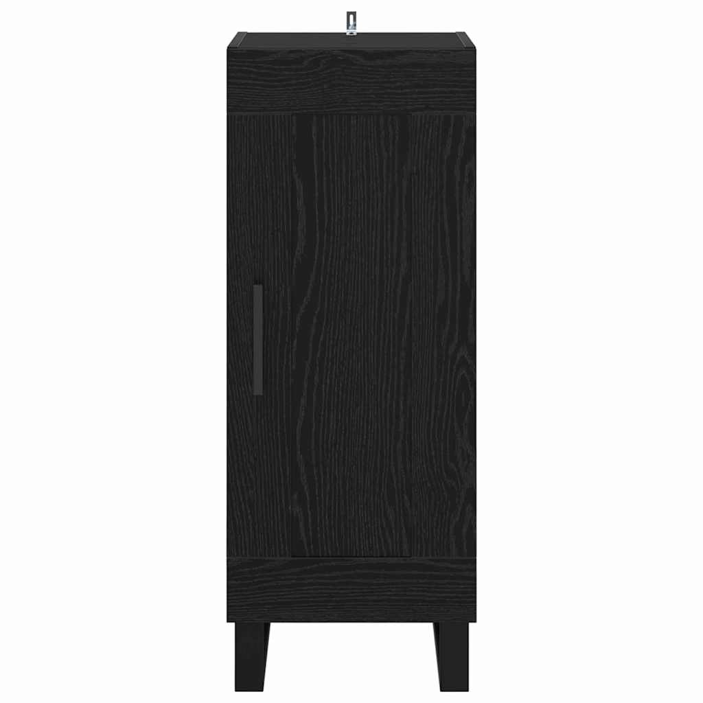 vidaXL Sideboard Schwarz Eichen-Optik 34,5 x 34 x 90 cm