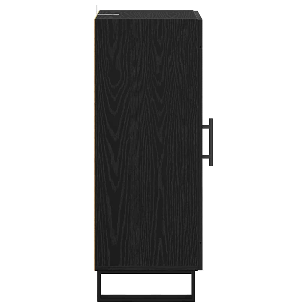 vidaXL Sideboard Schwarz Eichen-Optik 34,5 x 34 x 90 cm