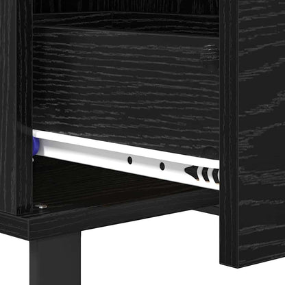 vidaXL Couchtisch Schwarz Eichen-Optik 55 x 55 x 36,5 cm Holzwerkstoff