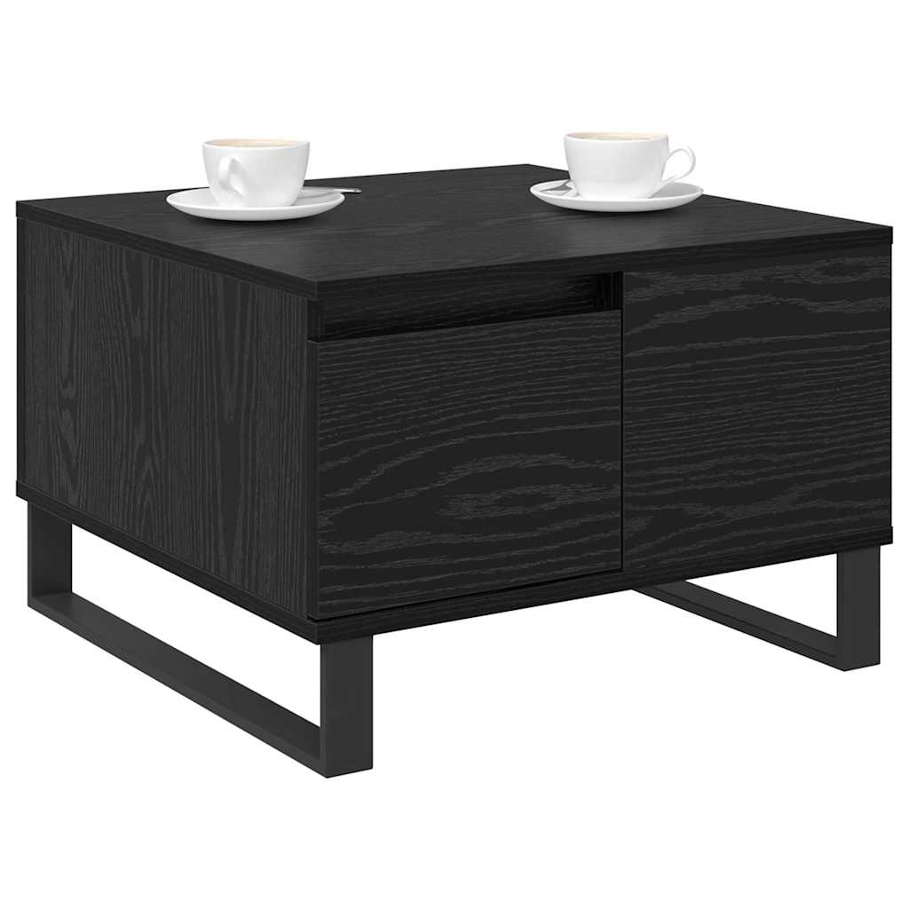 vidaXL Couchtisch Schwarz Eichen-Optik 55 x 55 x 36,5 cm Holzwerkstoff