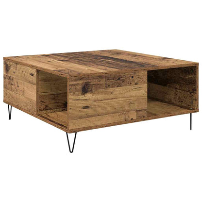 vidaXL Couchtisch Altholz 80 x 80 x 36,5 cm Holzwerkstoff