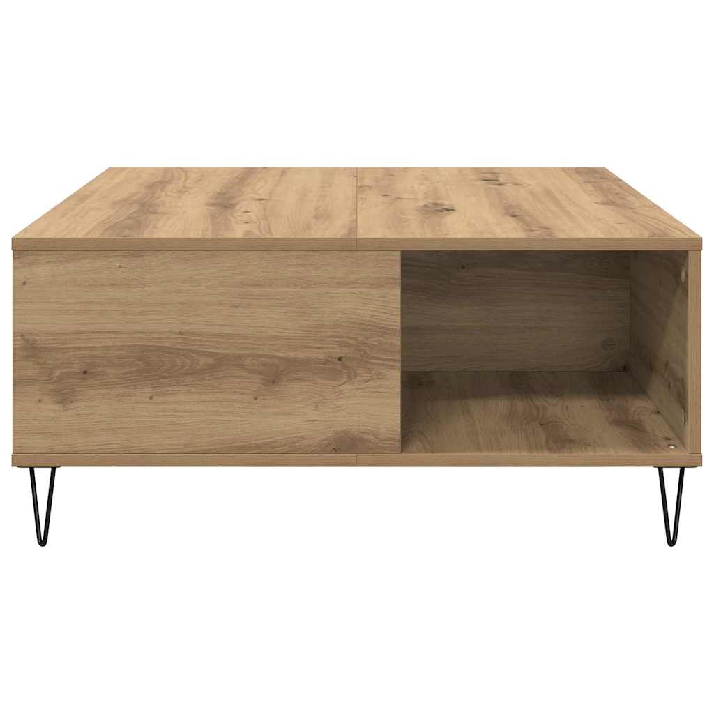 vidaXL Couchtisch Artisan-Eiche 80 x 80 x 36,5 cm Holzwerkstoff