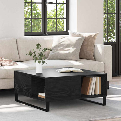 vidaXL Couchtisch Schwarz Eichen-Optik 80 x 80 x 36,5 cm Holzwerkstoff