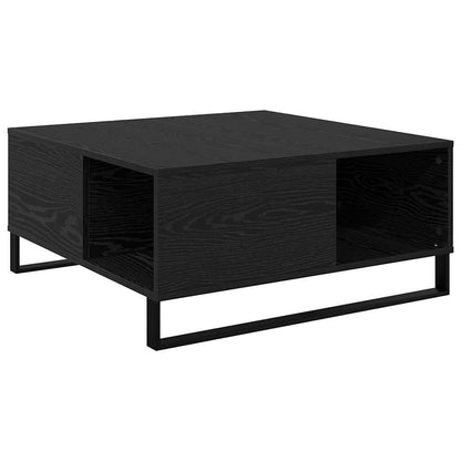 vidaXL Couchtisch Schwarz Eichen-Optik 80 x 80 x 36,5 cm Holzwerkstoff
