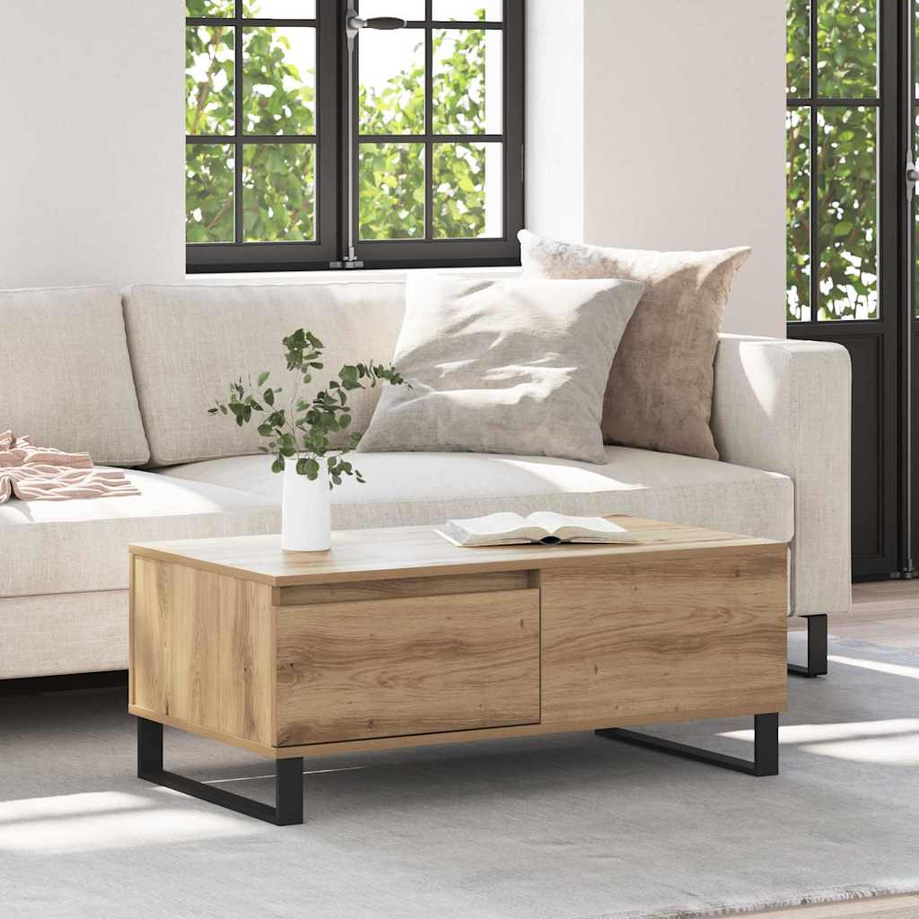 vidaXL Couchtisch Artisan-Eiche 90 x 50 x 36,5 cm Holzwerkstoff