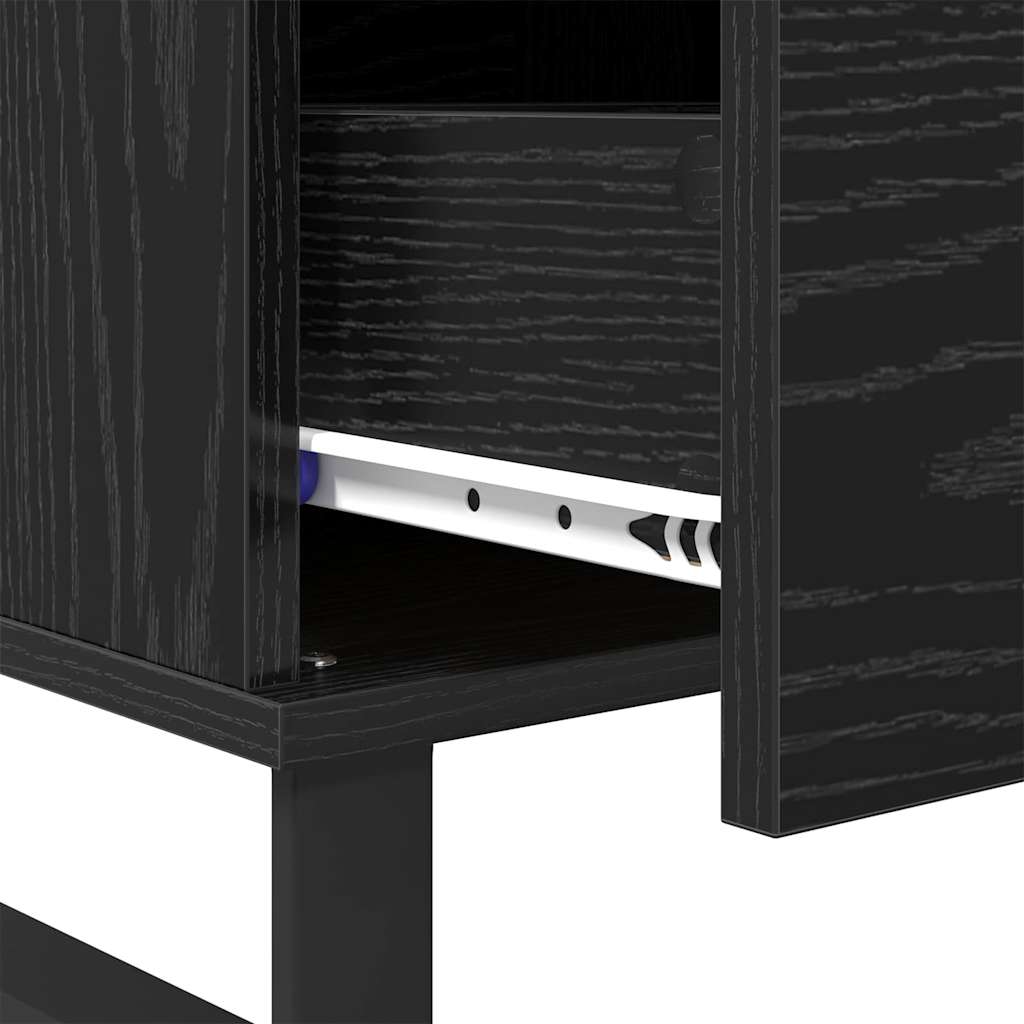 Couchtisch Schwarz Eichen-Optik 90 x 50 x 36,5 cm Holzwerkstoff