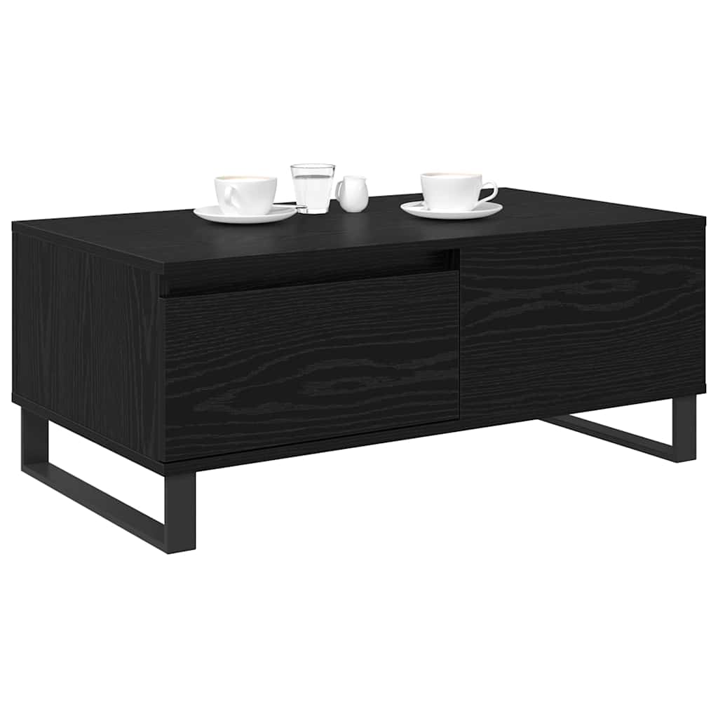 Couchtisch Schwarz Eichen-Optik 90 x 50 x 36,5 cm Holzwerkstoff