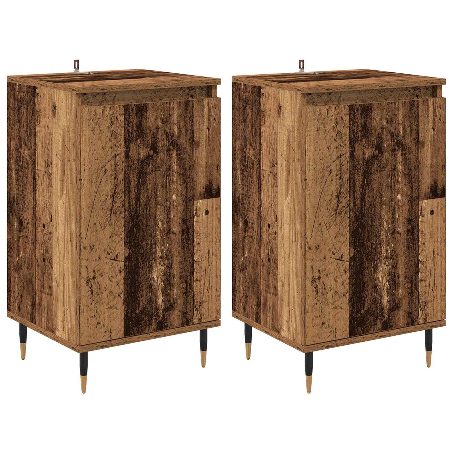 vidaXL Sideboard 2 pcs Altholz 40 x 35 x 70 cm Verbundholz und Eisen