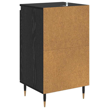 vidaXL Sideboard 2 pcs Schwarz Eichen-Optik 40 x 35 x 70 cm