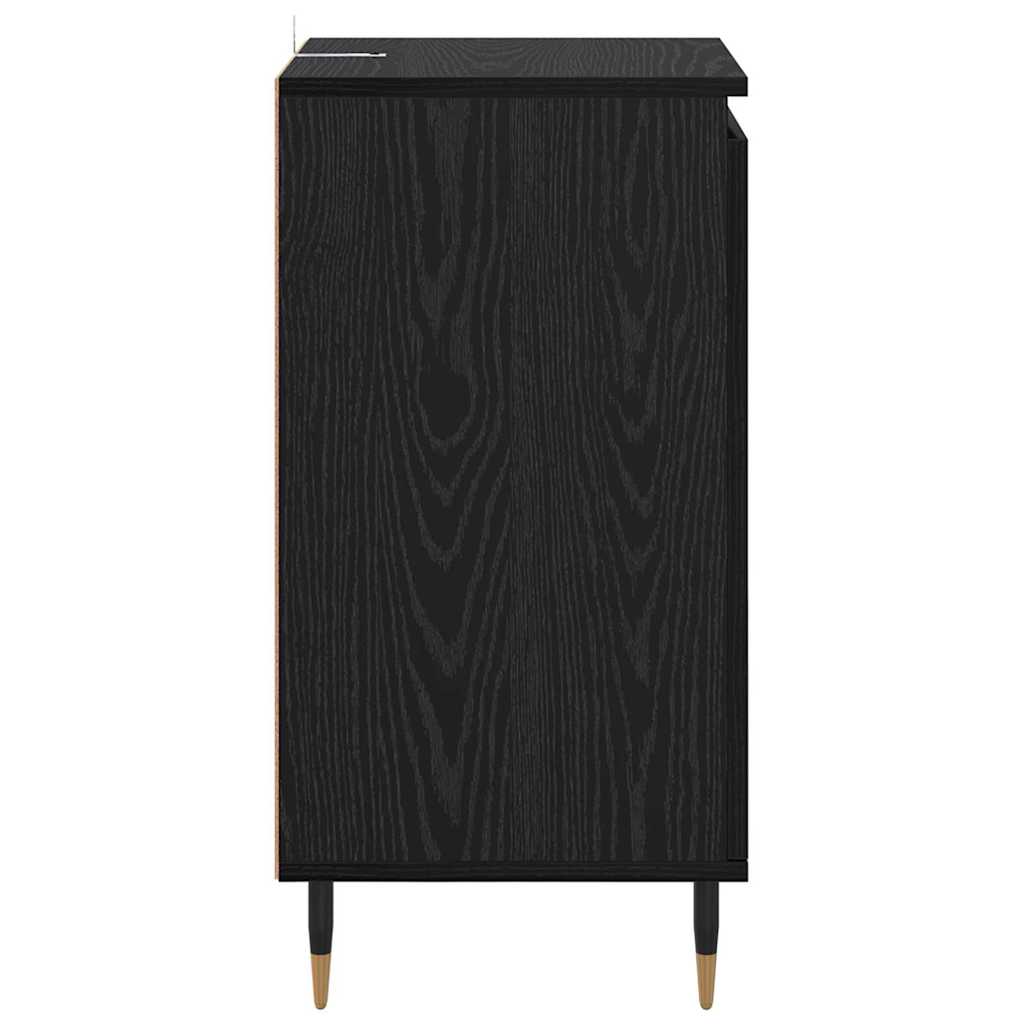 vidaXL Sideboard 2 pcs Schwarz Eichen-Optik 40 x 35 x 70 cm