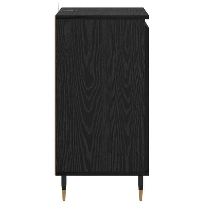 vidaXL Sideboard 2 pcs Schwarz Eichen-Optik 40 x 35 x 70 cm