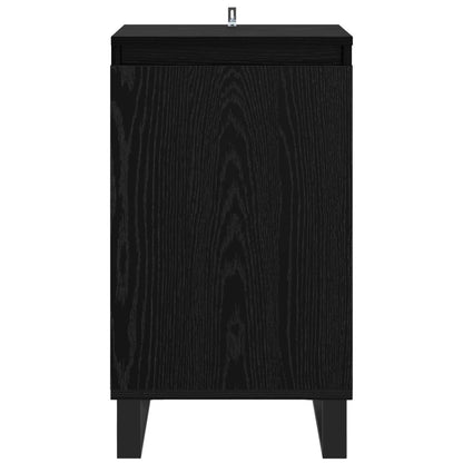 vidaXL Sideboard Schwarz Eichen-Optik 40 x 35 x 70 cm Holzwerkstoff