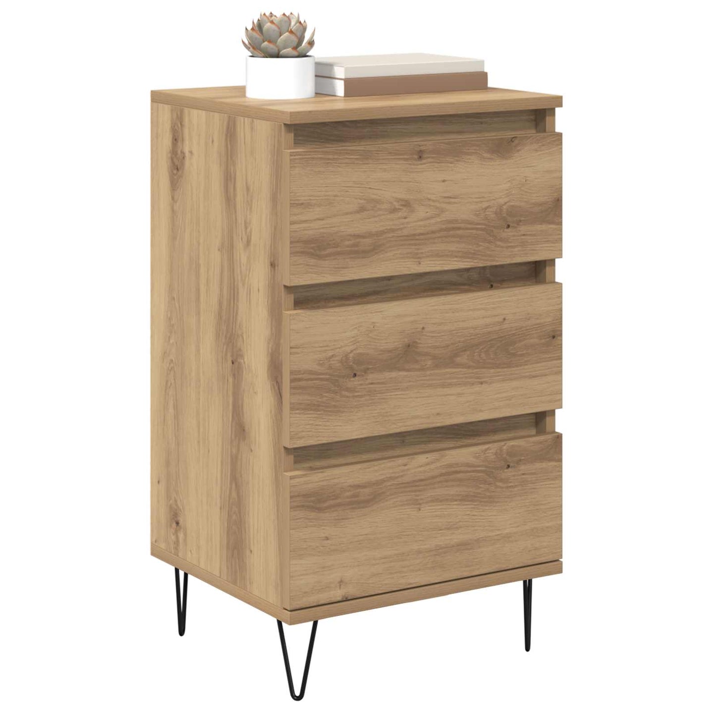vidaXL Sideboard Artisan-Eiche 40 x 35 x 70 cm Verbundholz und Eisen
