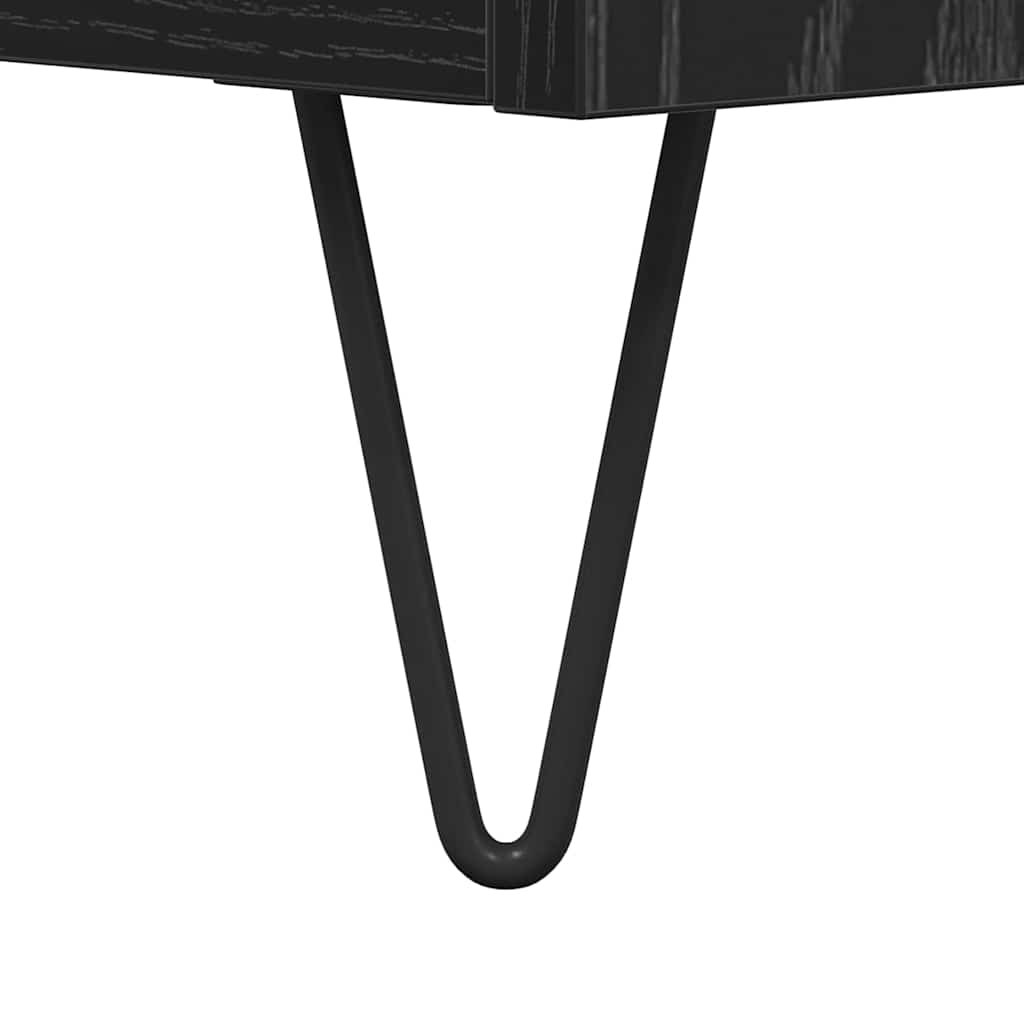 Sideboard mit Schubladen Schwarz Eichen-Optik 40 x 35 x 70 cm