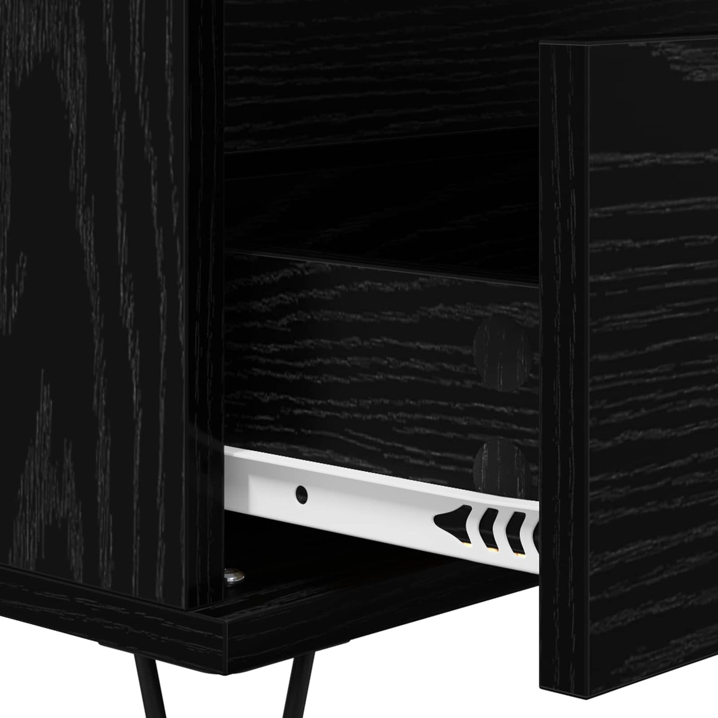 vidaXL Sideboard mit Schubladen Schwarz Eichen-Optik 40 x 35 x 70 cm
