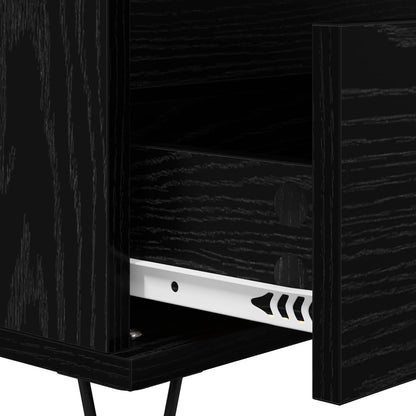vidaXL Sideboard mit Schubladen Schwarz Eichen-Optik 40 x 35 x 70 cm