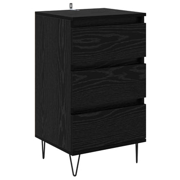 vidaXL Sideboard mit Schubladen Schwarz Eichen-Optik 40 x 35 x 70 cm