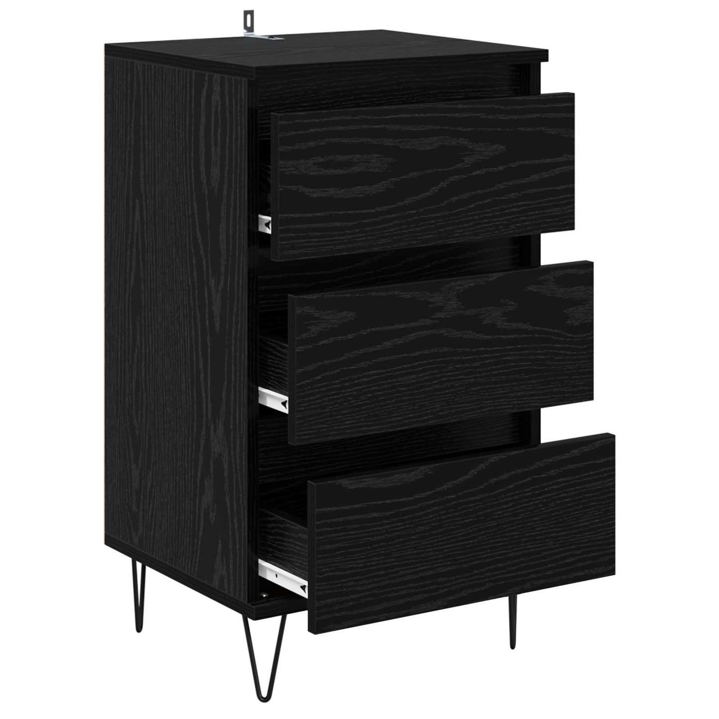 vidaXL Sideboard mit Schubladen Schwarz Eichen-Optik 40 x 35 x 70 cm
