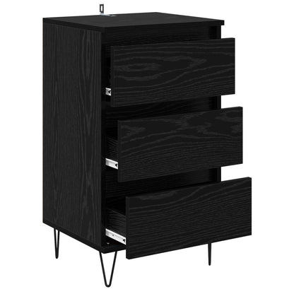 vidaXL Sideboard mit Schubladen Schwarz Eichen-Optik 40 x 35 x 70 cm