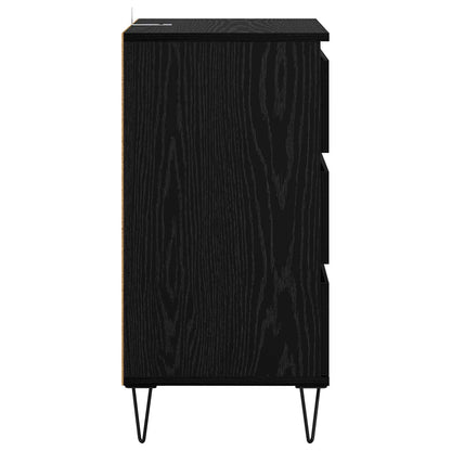 vidaXL Sideboard mit Schubladen Schwarz Eichen-Optik 40 x 35 x 70 cm
