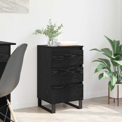 Sideboard mit Schubladen Schwarz Eichen-Optik Holzwerkstoff