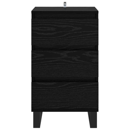 Sideboard mit Schubladen Schwarz Eichen-Optik Holzwerkstoff