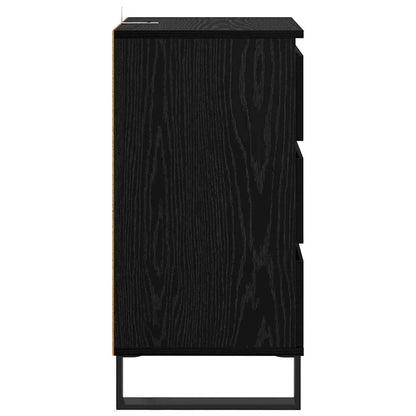 Sideboard mit Schubladen Schwarz Eichen-Optik Holzwerkstoff