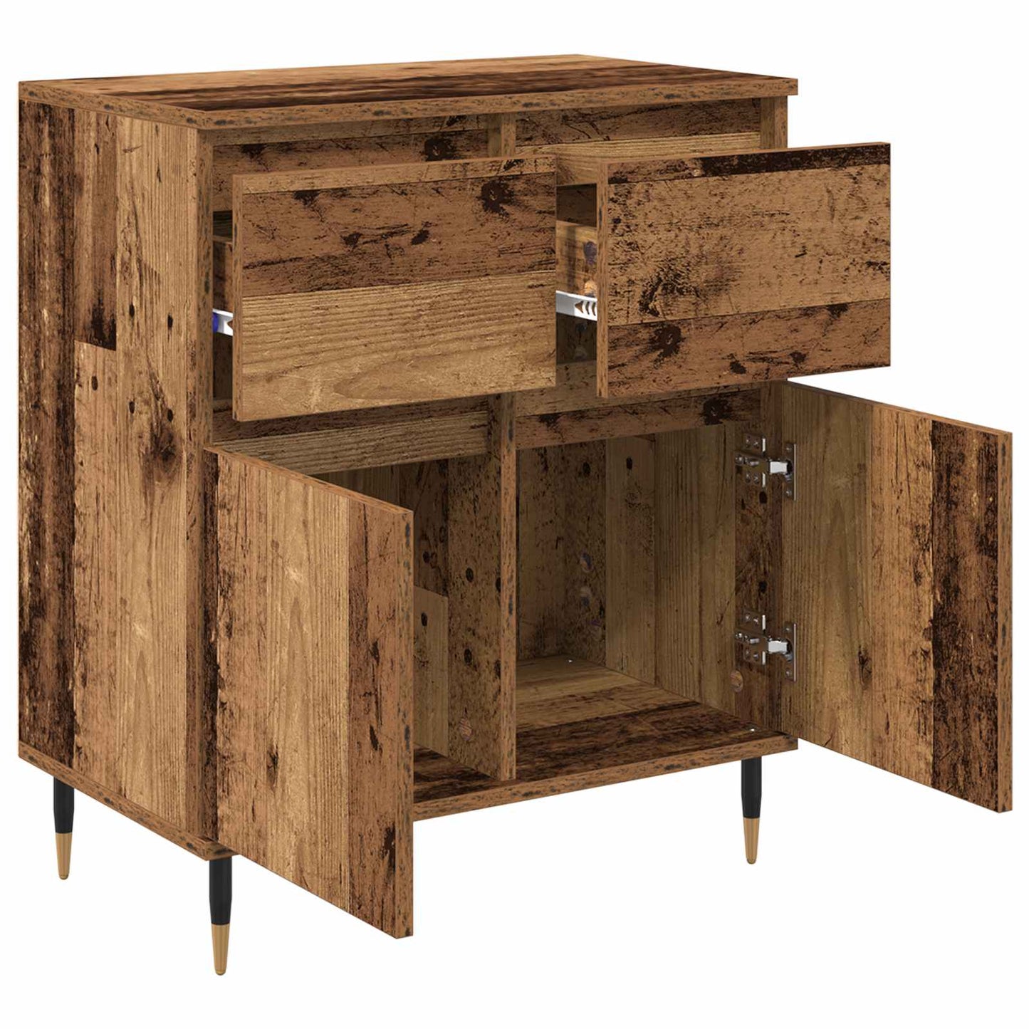 vidaXL Sideboard Altholz 60 x 35 x 70 cm Verbundholz und Eisen