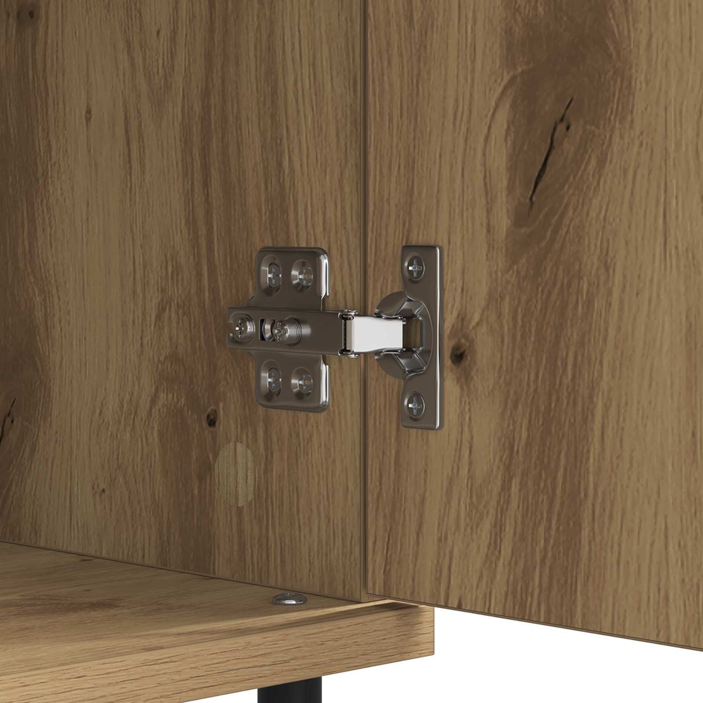 vidaXL Sideboard Artisan-Eiche 60 x 35 x 70 cm Verbundholz und Eisen