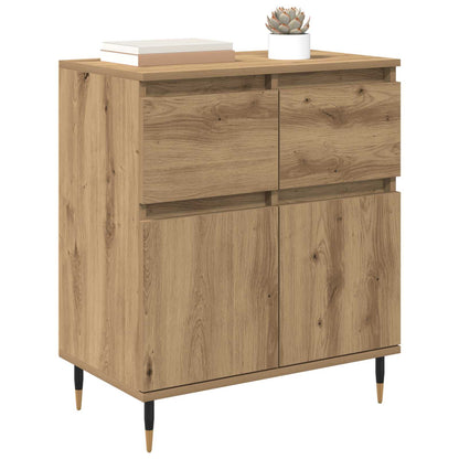vidaXL Sideboard Artisan-Eiche 60 x 35 x 70 cm Verbundholz und Eisen