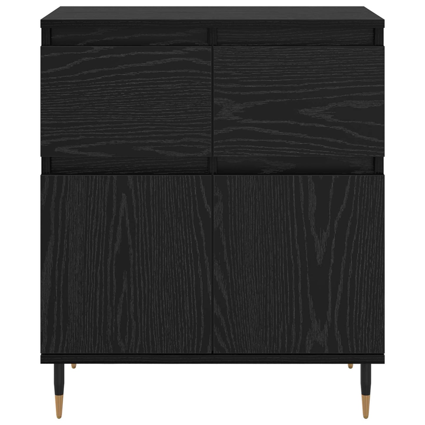 vidaXL Sideboard mit Schubladen Schwarz Eichen-Optik 60 x 35 x 70 cm