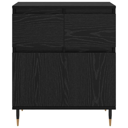 vidaXL Sideboard mit Schubladen Schwarz Eichen-Optik 60 x 35 x 70 cm