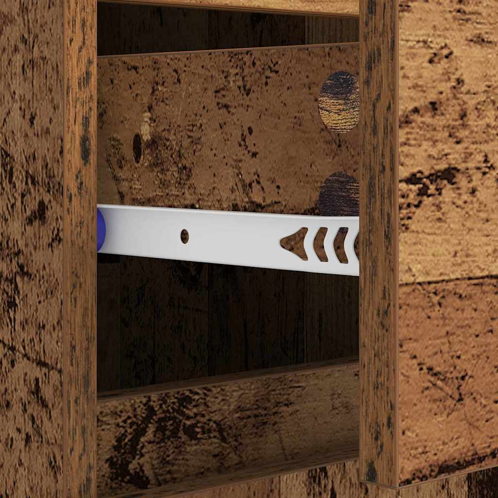 Sideboard Altholz 60 x 35 x 70 cm Verbundholz und Eisen