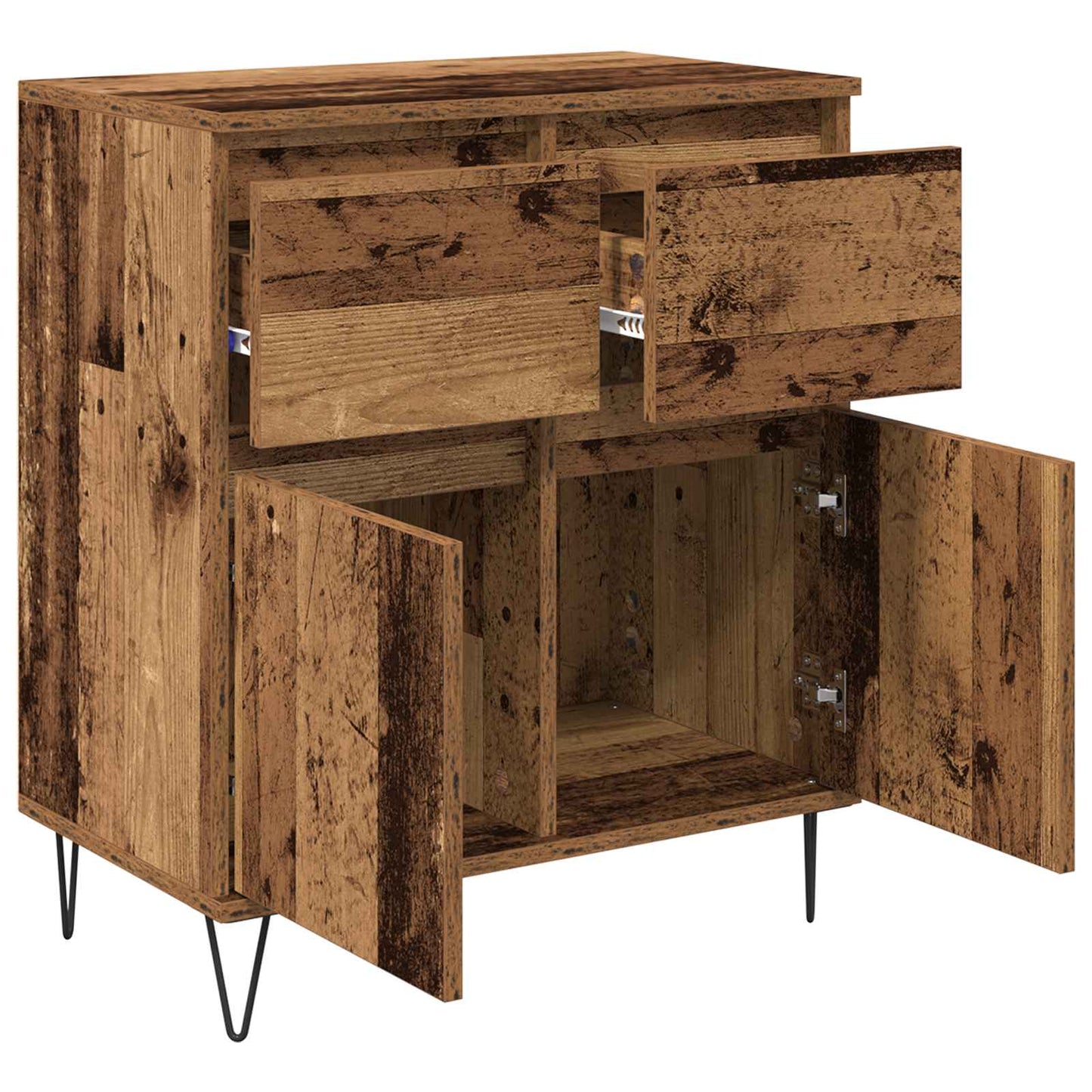 vidaXL Sideboard Altholz 60 x 35 x 70 cm Verbundholz und Eisen