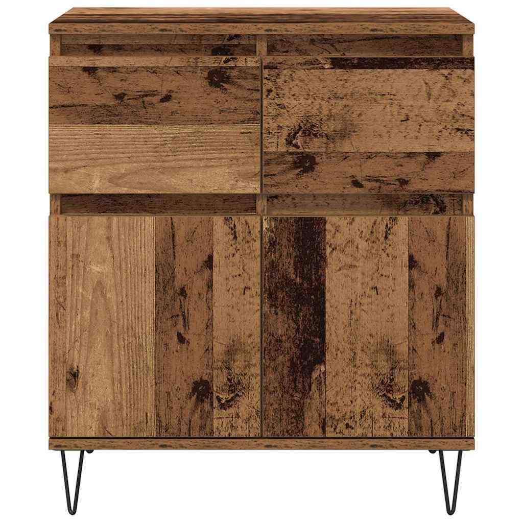 Sideboard Altholz 60 x 35 x 70 cm Verbundholz und Eisen