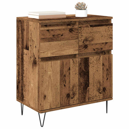 vidaXL Sideboard Altholz 60 x 35 x 70 cm Verbundholz und Eisen