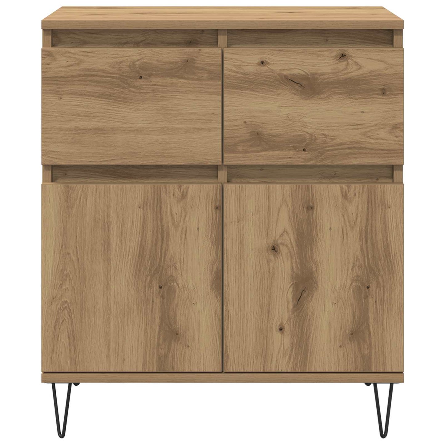 vidaXL Sideboard Artisan-Eiche 60 x 35 x 70 cm Verbundholz und Eisen