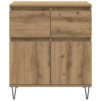 vidaXL Sideboard Artisan-Eiche 60 x 35 x 70 cm Verbundholz und Eisen