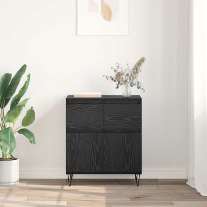 vidaXL Sideboard mit Schubladen Schwarz Eichen-Optik 60 x 35 x 70 cm