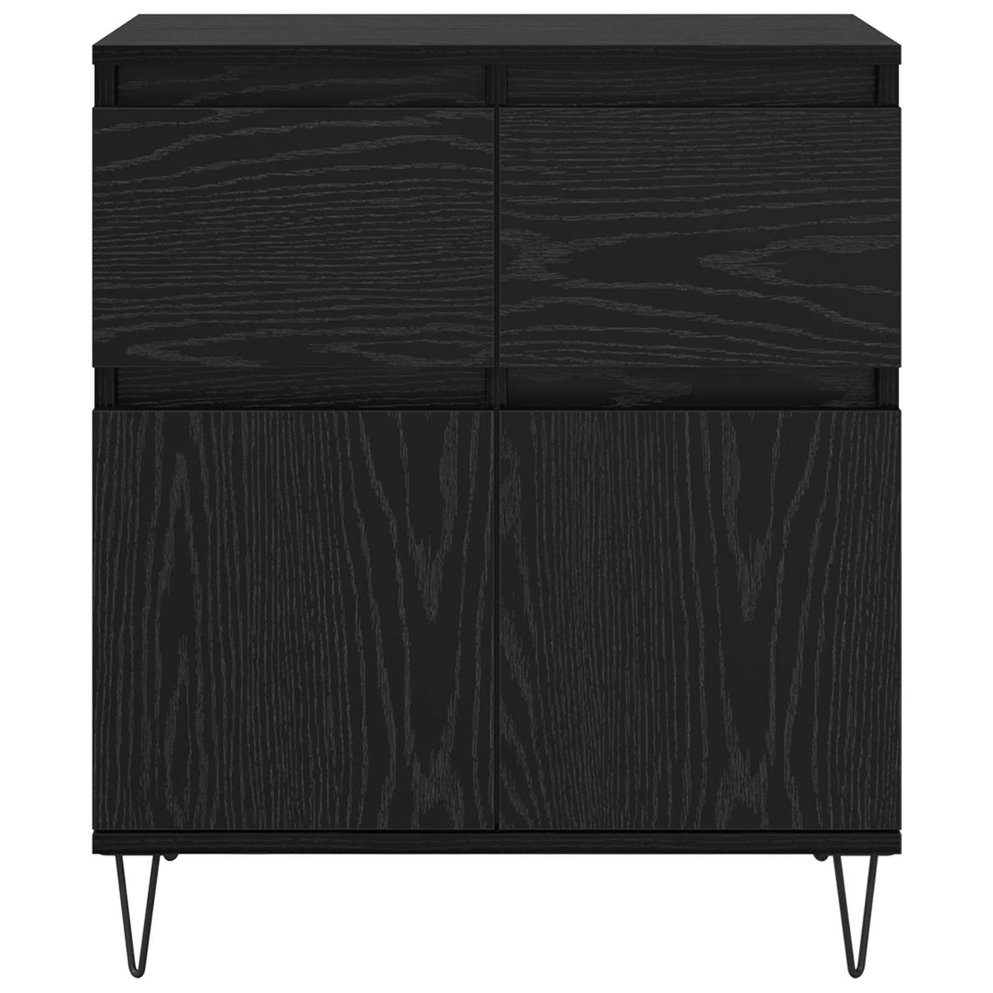 vidaXL Sideboard mit Schubladen Schwarz Eichen-Optik 60 x 35 x 70 cm