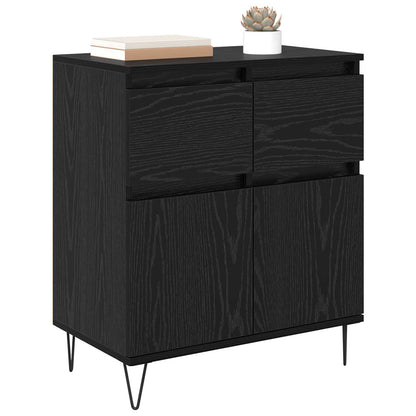 vidaXL Sideboard mit Schubladen Schwarz Eichen-Optik 60 x 35 x 70 cm