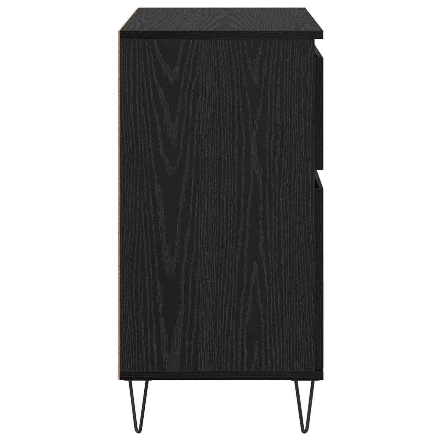 vidaXL Sideboard mit Schubladen Schwarz Eichen-Optik 60 x 35 x 70 cm