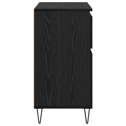 vidaXL Sideboard mit Schubladen Schwarz Eichen-Optik 60 x 35 x 70 cm
