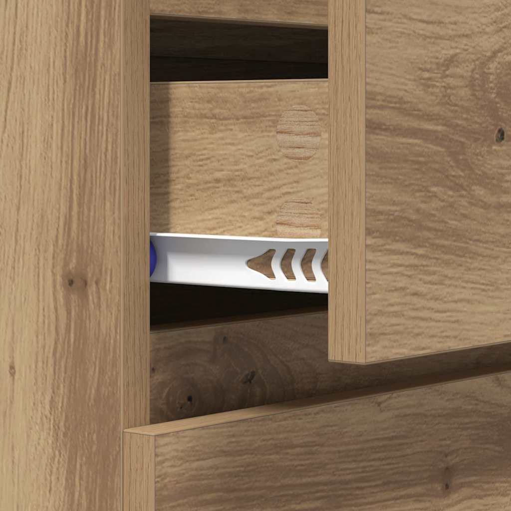 Sideboard Artisan-Eiche 60 x 35 x 70 cm Verbundholz und Eisen