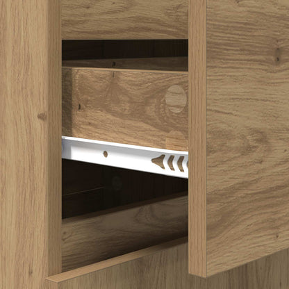 vidaXL Sideboard Artisan-Eiche 40 x 35 x 70 cm Verbundholz und Eisen
