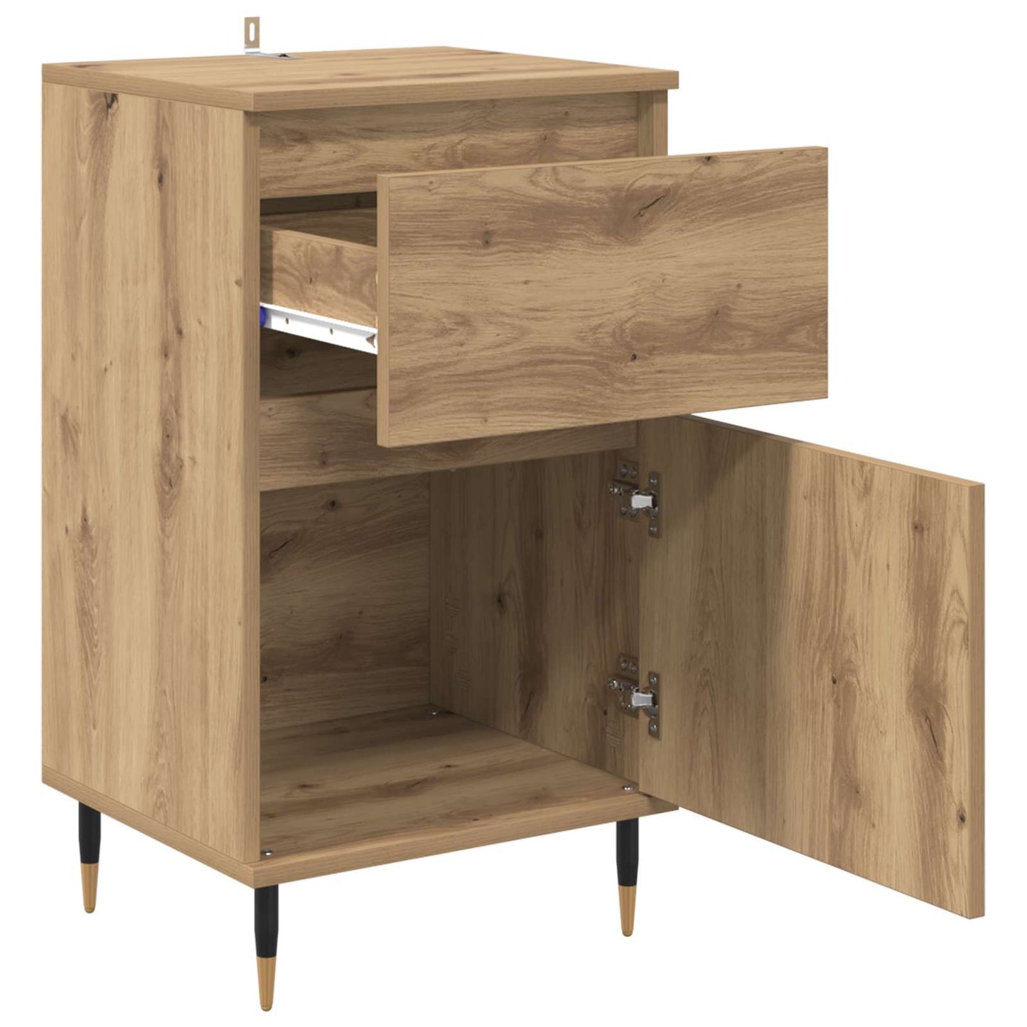 vidaXL Sideboard Artisan-Eiche 40 x 35 x 70 cm Verbundholz und Eisen