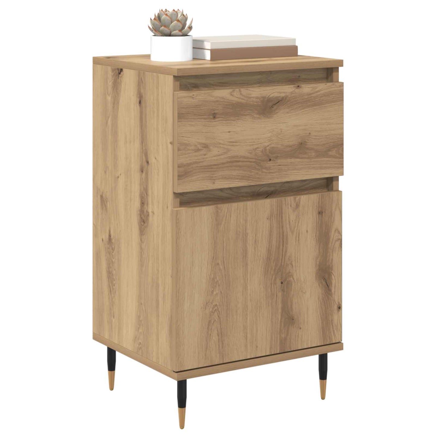 vidaXL Sideboard Artisan-Eiche 40 x 35 x 70 cm Verbundholz und Eisen