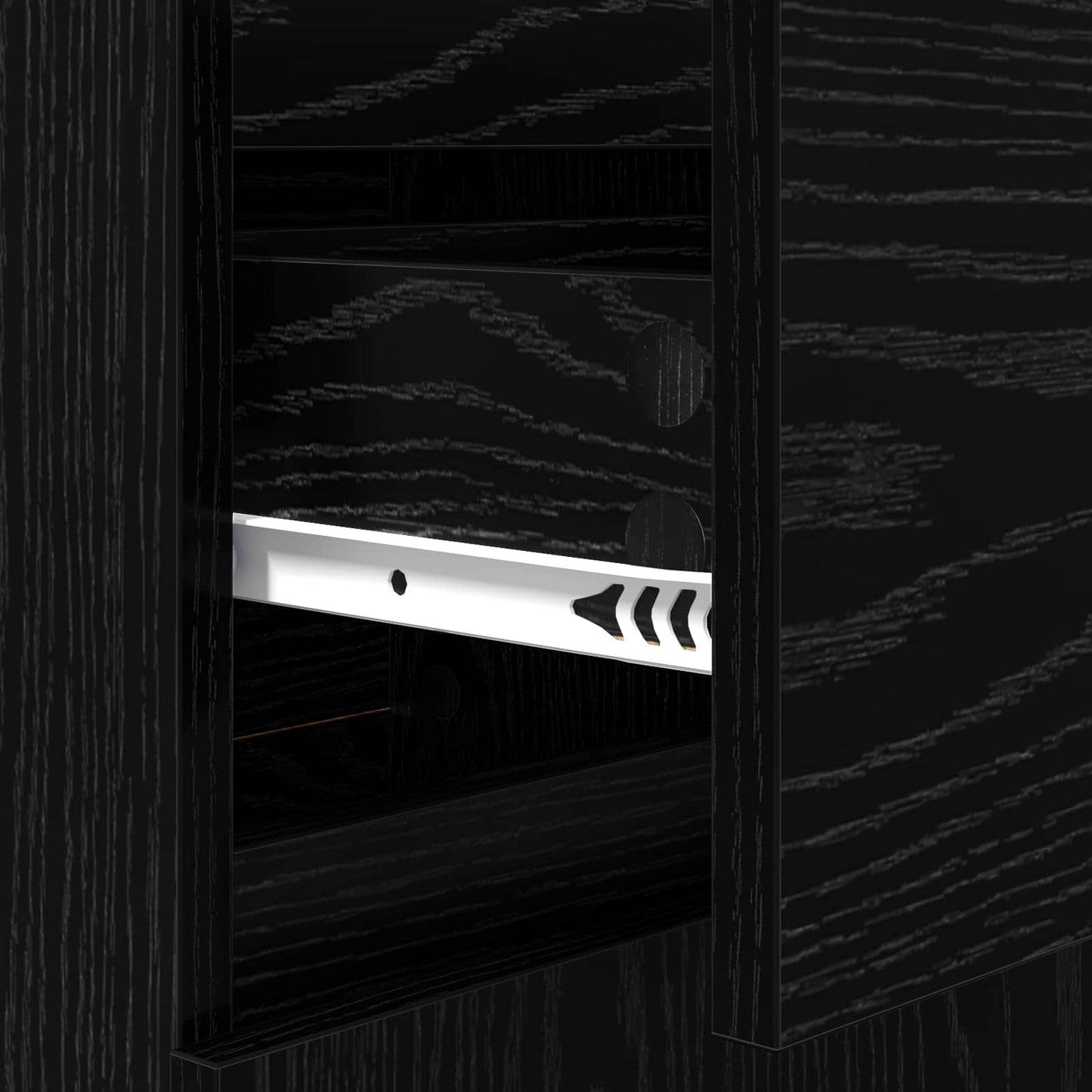 vidaXL Sideboard mit Schubladen Schwarz Eichen-Optik 40 x 35 x 70 cm